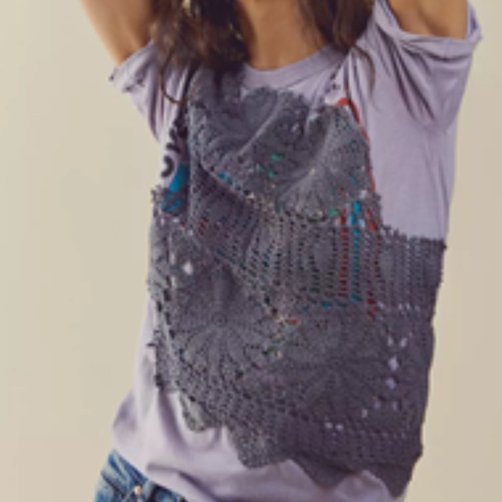 Free People Reconstructed Tee Shirt, Size Extra Small / Small